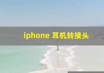 iphone 耳机转接头